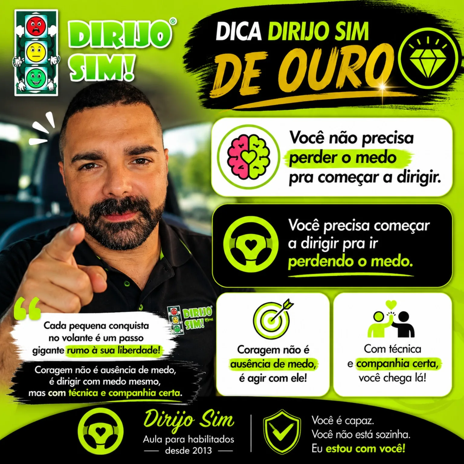 Dica Dirijo Sim de Ouro